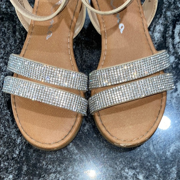 Sparkly Rhinestone Girls Strappy Sandals - Picture 9 of 9